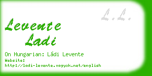 levente ladi business card